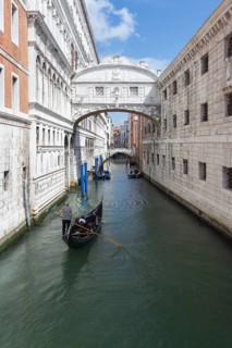 Gondola near sighs bridge