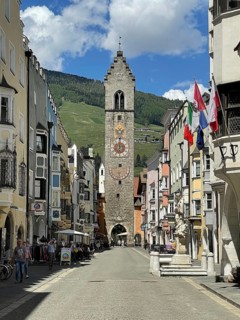 View of the Twelfth Tower in the historic new town of Sterzing