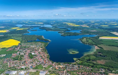 Aerial view of the Schaalsee biosphere reserve