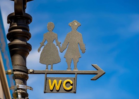 Sign for a WC