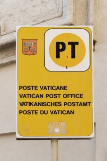 Schild Vatikanisches Postamt
