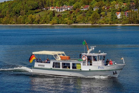 Ferry MS Fritz built 1979 and shore villas