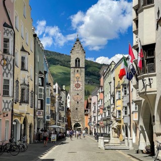 View of the Twelfth Tower in the historic new town of Sterzing