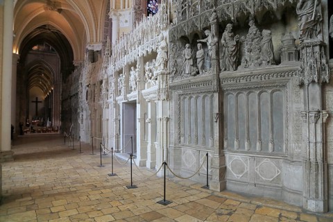 Choir screen and aisle of Notre Dame of Chartres Cathedral
