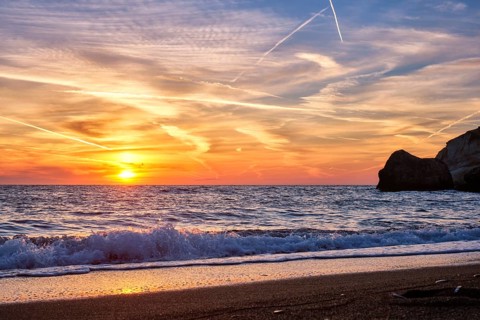 Greek beach scene