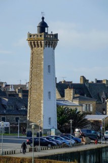 Roscoff lighthouse at the harbour
