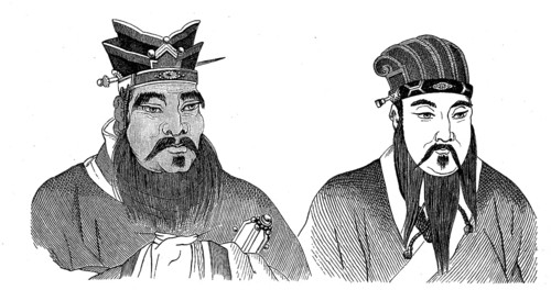 Kong-fu-tse and his disciple Meng-tse