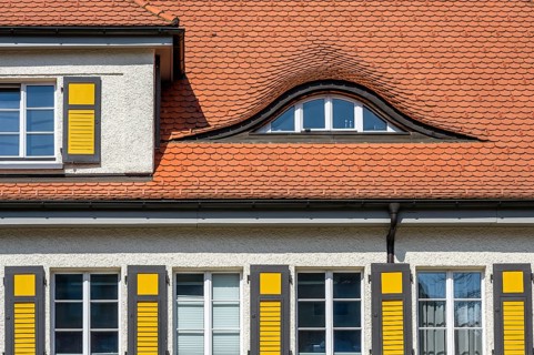 Dachgauben und Biberschwanzziegel