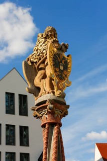 Lion fountain on the Muensterplatz