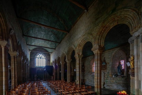 Notre-Dame-de-Roscudon church in the Flamboyant Gothic style