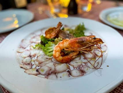 Gegrillte Granelen auf Oktopuss