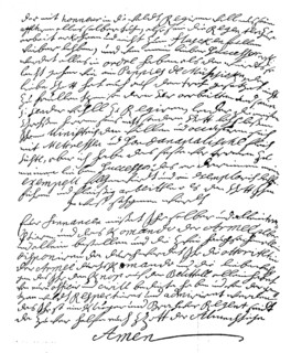 Last page of the will of King Frederick William I. from 1722