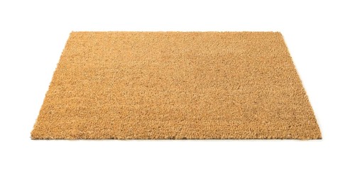 Blank welcome mat isolated on white background