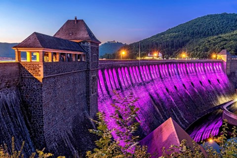 Dam in the evening light