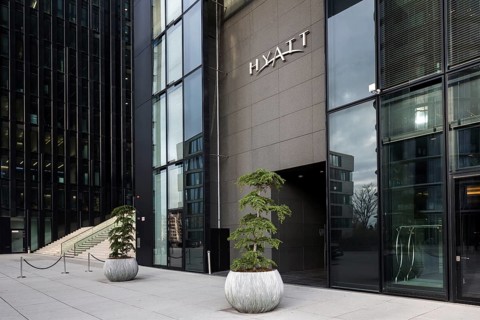 Hotel Hyatt Regency Duesseldorf at the Hafenspitze in the Media Harbour