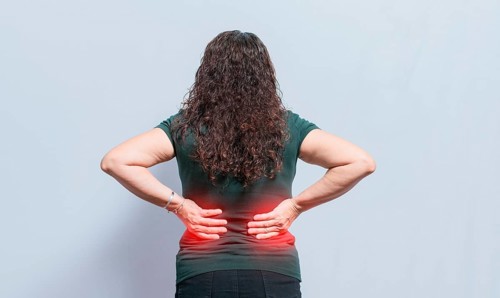 Person with spine problems