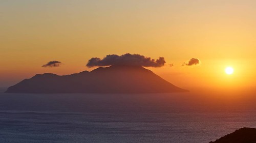 Sunset over the sea