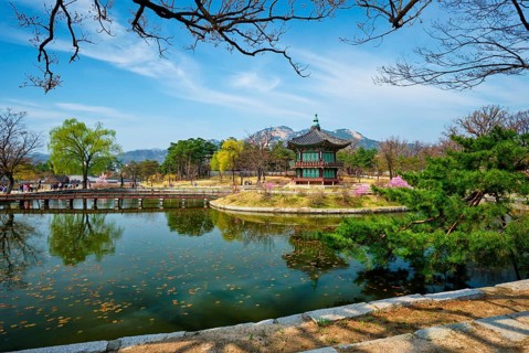 Hyangwonjeong Pavilion in Gyeongbokgung Palace