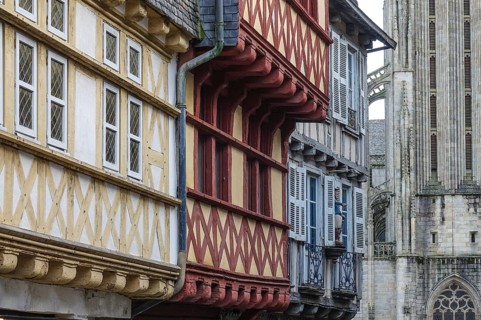 Half-timbered houses in the Rue Kereon