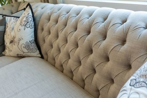 Beautiful abstract of luxurious couch and pillow detail