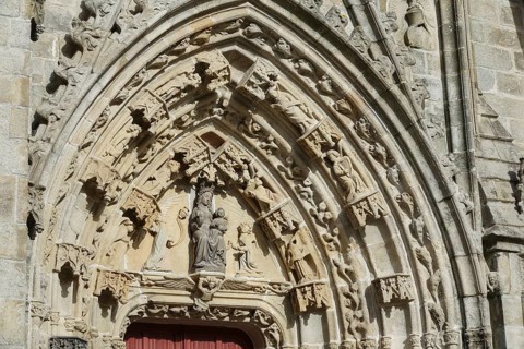 South portal Gothic cathedral Saint-Corentin