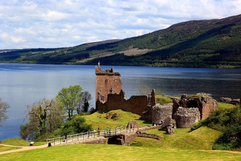 Ruins of Castle Urquhart on Loch Ness