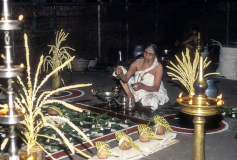 Sarpam kalam in sree Nagaraja Temple in Mannarsala