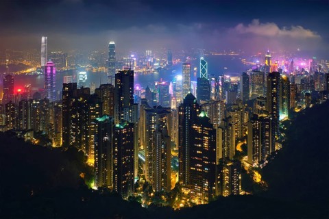 Famous view of Hong Kong