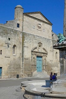 Place de la Republique with former church of Sainte Anne d'Arles