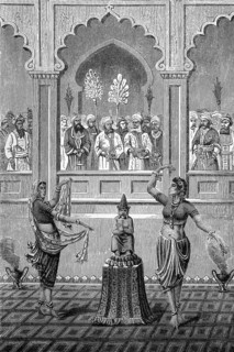 Dancers at the Court of a Maharajah in India in 1860