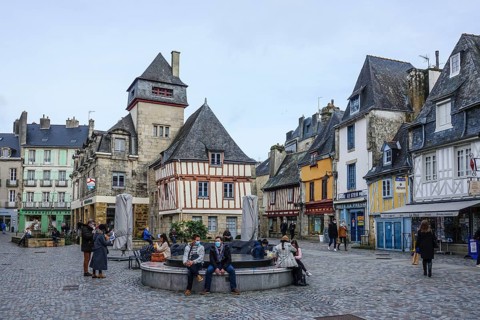 Place Terre au Duc in the old town of Quimper