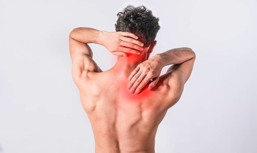 Neck and back pain concept
