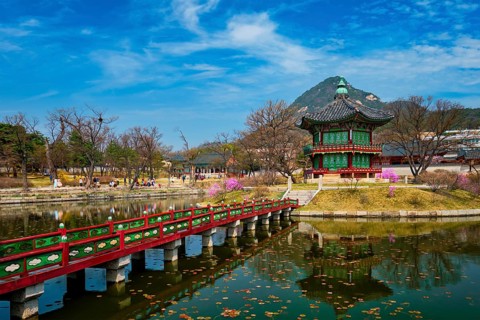 Hyangwonjeong Pavilion in Gyeongbokgung Palace
