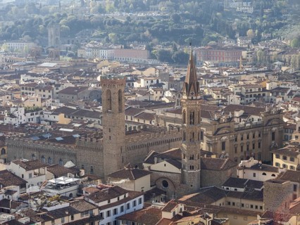 Stadtansicht von Florenz mit Badia Fiorentina