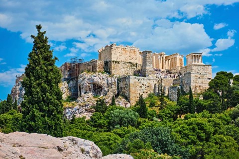 Famous greek tourist landmark