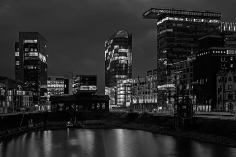 Ensemble of buildings at the Media Harbour