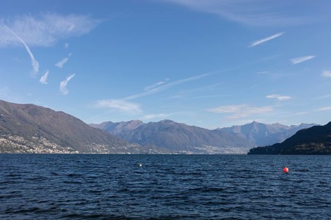Lake Maggiore on the shore of Cannobio