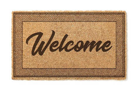 Welcome mat isolated on A white background