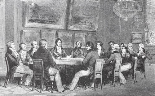 The Duke of Orleans signs the proclamation by which he assumes the dignity of Governor General