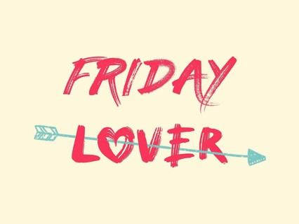 Friday lover trendy text art design for printing. Positive and original typography illustration isolated on white background