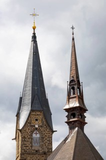 Spires of the town parish church