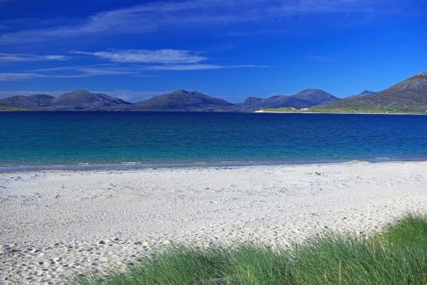 Feinsandiger Strand auf der Hebrideninsel Harris