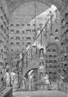 Funeral ceremonies in the columbarium in Julius Caesar's house