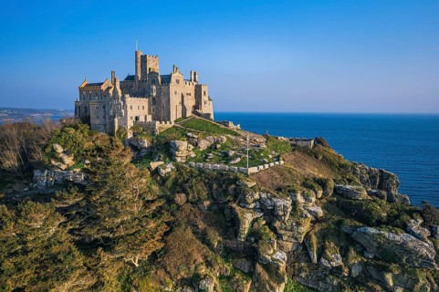St Michaels Mount from a drone