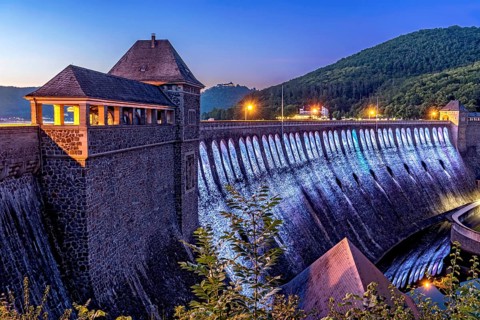 Dam in the evening light