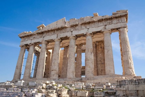 Parthenon on the acropolis of athens