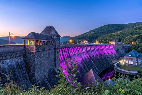 Dam in the evening light
