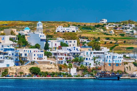 Adamantas Adamas harbor town of Milos island