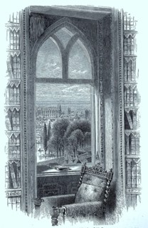 View of the town from the library room at Windsor Castle