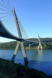 Pont de Terenez in Rosnoen over the river Aulne